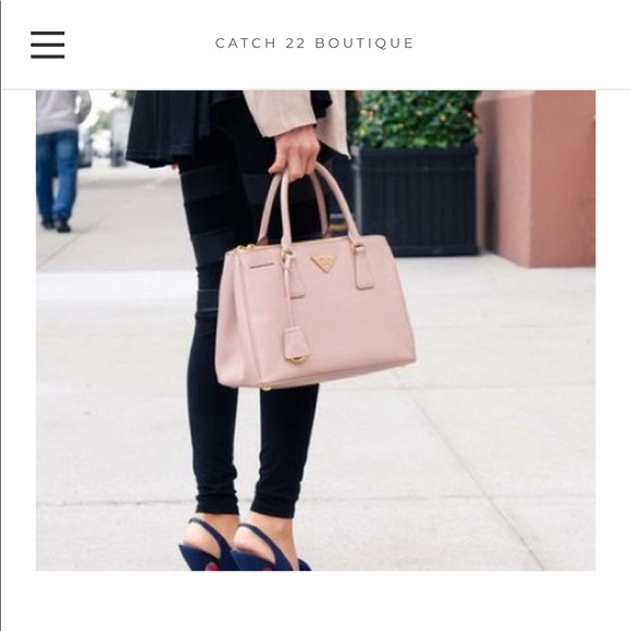 Prada Pink Saffiano Lux  Large Double Zip Tote - Picture 4 of 12